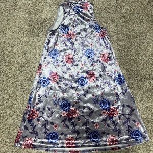 Muffins velvet floral dress high neck size adult xs